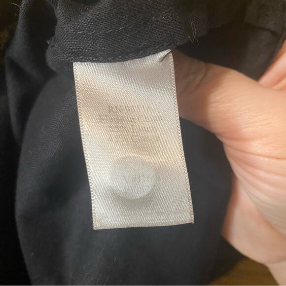 Coldwater Creek Shaped 100% Linen Black Casual Button Down Shirt XL minimalist - Picture 4 of 6